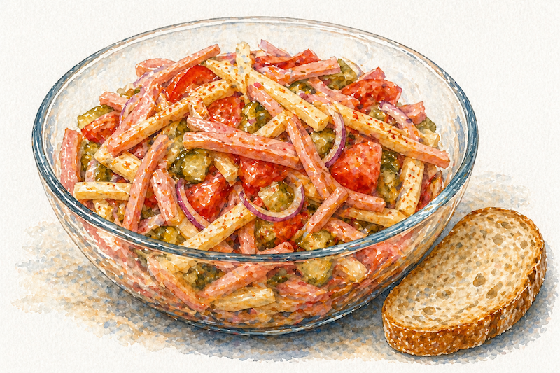 Tinu's Wurst-Käse Salat